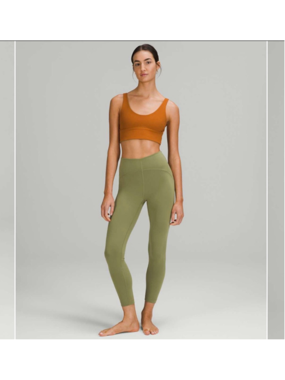 Lululemon InStill High Rise Tight 25” Size 2 Bronze Green Athletic Legging